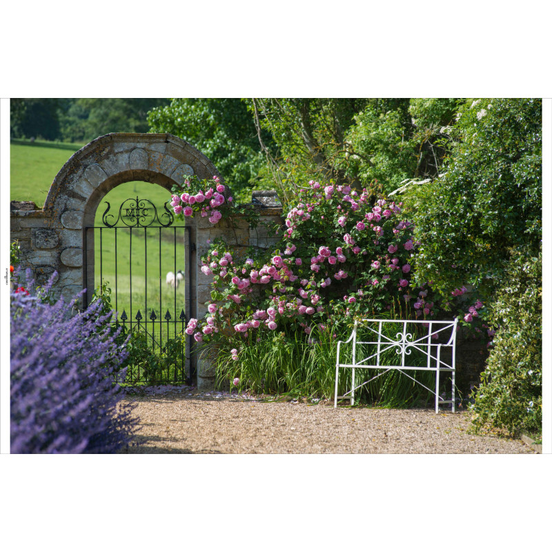 Tuindoek Witte bank 210x140cm