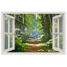 Tuindoek Raam bospad 210x140cm
