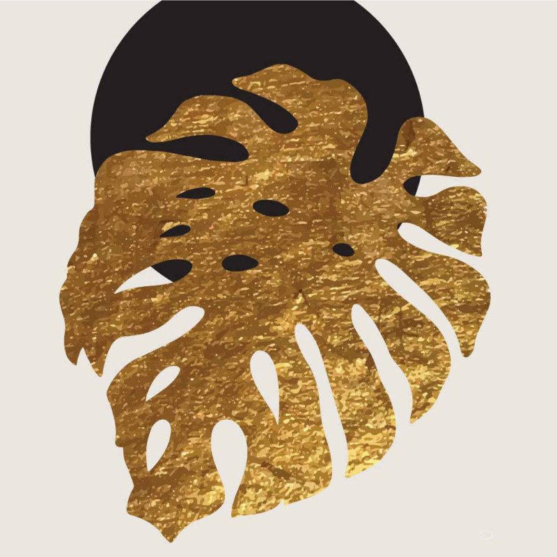 Tuinposter Art goud blad 50x50cm