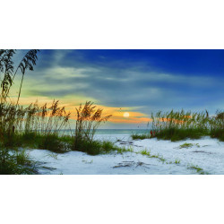 Ondergaande zon 130x70cm